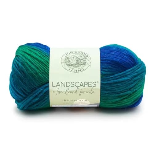 Lion Brand Yarn Landscapes Multicolor Yarn 100g | Self-Striping Gradient for Knitting & Crochet thumbnail 1