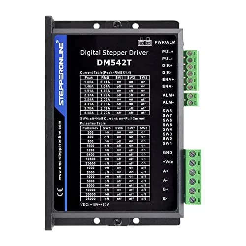 STEPPERONLINE DM542T Digital Stepper Motor Driver 4.2A 50VDC 1/128 Micro-Step for Nema 17 & 23 Motors thumbnail 1