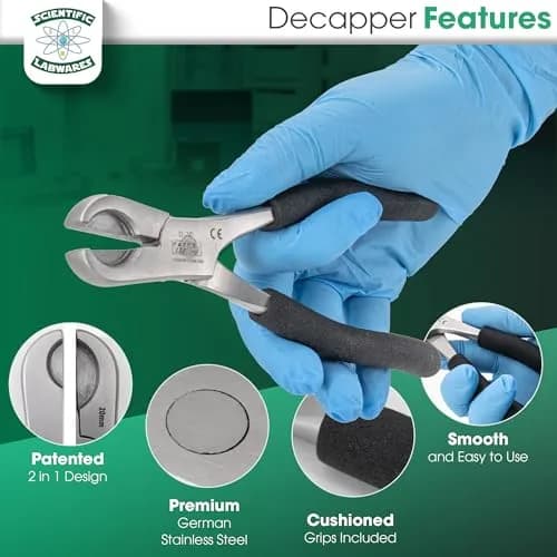 Scientific Labwares Dual Action Decapper Pliers for 13mm & 20mm Vials | 160g (0.35lb) thumbnail 4