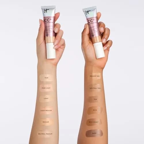 IT Cosmetics CC+ Cream Illumination SPF 50+ Medium Tan 32ml (1.08 fl oz) | Full Coverage Hydrating Serum Foundation thumbnail 6