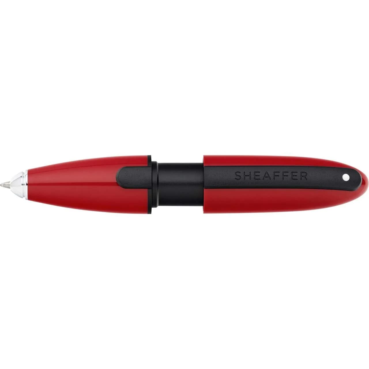 Sheaffer Ion White Gel Rollerball Pen with Carabiner Clip | Smooth Ink Flow Writing Instrument — Red
