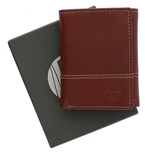 Timberland Men's Genuine Leather RFID Blocking Trifold Wallet Cognac | 10.16cm (4in) x 8.25cm (3.25in) x 1.9cm (0.75in) thumbnail 6