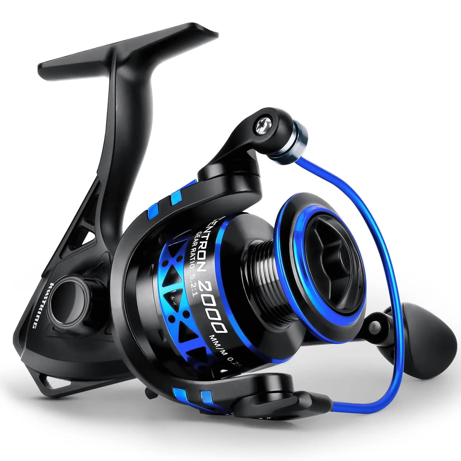 KastKing Centron Spinning Fishing Reel Size 2000 Black | 17.5lb Max Drag, 9+1 BB, CNC Aluminum Spool