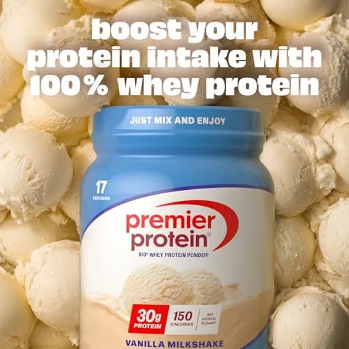 Premier Protein 30g High Protein Powder Vanilla 1.46 lb (662 g) | 100% Whey Protein Isolate & Concentrate for Muscle Recovery thumbnail 4