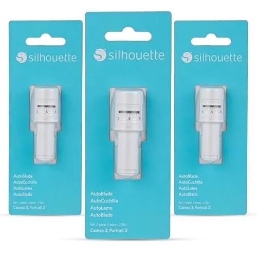 Silhouette America AutoBlade Replacement for Cameo 3 & Portrait 2 (3 Pack, White) | 10 Depth Levels, 2mm Cut thumbnail 1