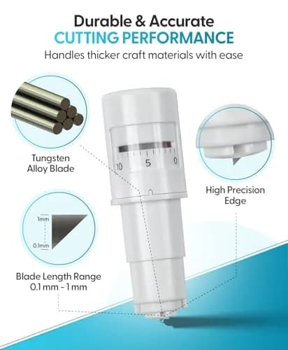 Silhouette America AutoBlade Replacement for Cameo 3 & Portrait 2 (3 Pack, White) | 10 Depth Levels, 2mm Cut thumbnail 3