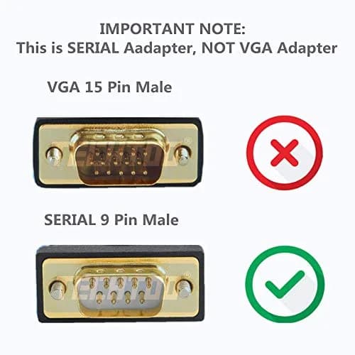 TECHTOO FTDI Chip USB to RS232 Serial Adapter Cable DB9 Male to Male with Thumbscrews | 1 Mbps Data Transfer thumbnail 8