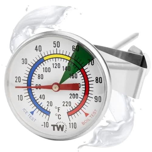 Thermometer World Milk & Coffee Thermometer 165mm Probe | Easy Read Analog Gauge for Steaming Milk, Yogurt, Cheese Making thumbnail 5