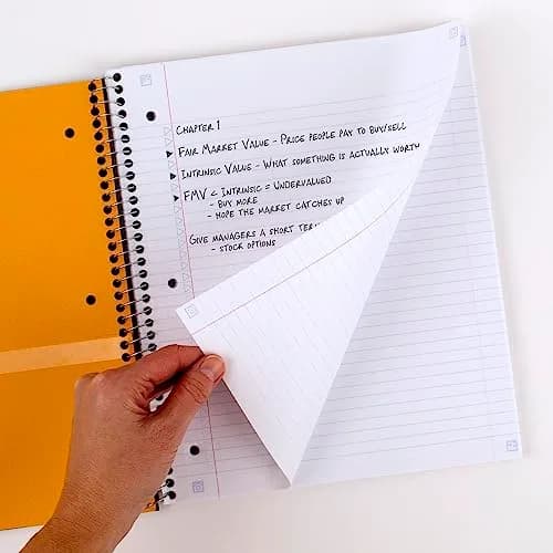 Five Star Spiral Notebook 6 Pack, 5 Subject, College Ruled Paper, 8-1/2" x 11", 200 Sheets Per Notebook | Water Resistant Cover, Study App Compatible thumbnail 3
