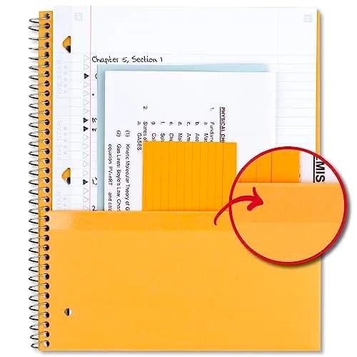 Five Star Spiral Notebook 6 Pack, 5 Subject, College Ruled Paper, 8-1/2" x 11", 200 Sheets Per Notebook | Water Resistant Cover, Study App Compatible thumbnail 4
