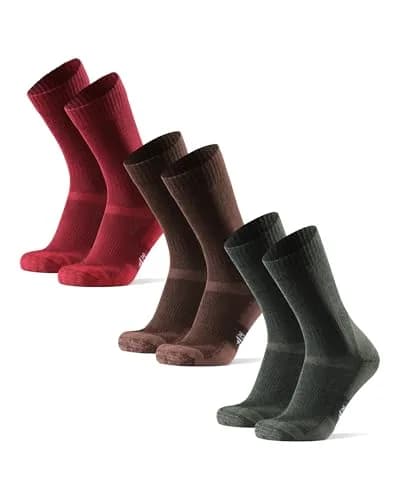 DANISH ENDURANCE Merino Wool Hiking Socks 3-Pack Medium | Crew-Height, Cushioned, Breathable, Anti-Blister thumbnail 1