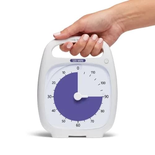 TIME TIMER PLUS 120 Minute Desk Visual Timer with Silent Operation | 2-Hour Visual Countdown for Classroom & Office thumbnail 1