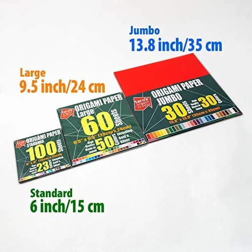 Taro's Origami Studio Jumbo Origami Paper 35cm (13.8 Inch) 30 Sheets, 30 Colors | Authentic Japanese Kami for Beginners thumbnail 4