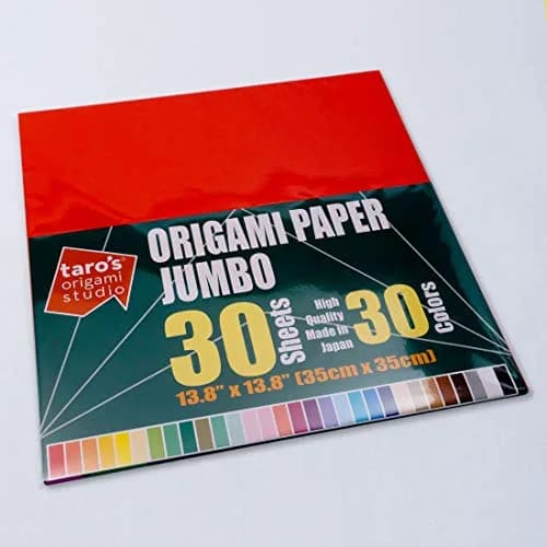 Taro's Origami Studio Jumbo Origami Paper 35cm (13.8 Inch) 30 Sheets, 30 Colors | Authentic Japanese Kami for Beginners thumbnail 2