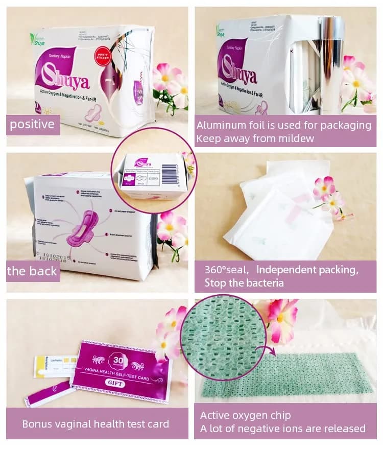 SHUYA Feminine Care Pads Regular & Overnight | High Absorbency, Active Oxygen, Anion, 245-330mm thumbnail 6