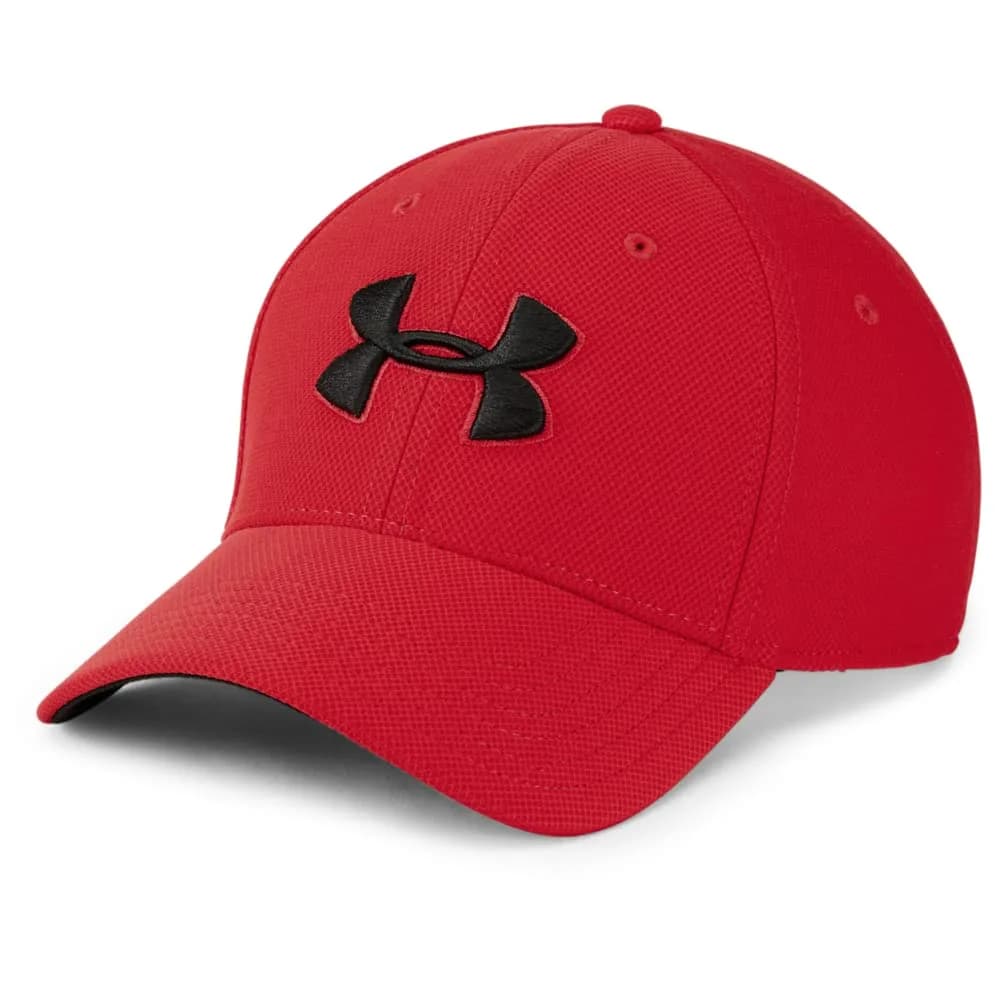 Under Armour Men's Blitzing 3.0 Cap, Small/Medium | Structured Low Profile Fit with Microthread Breathability — Red (600)/Black