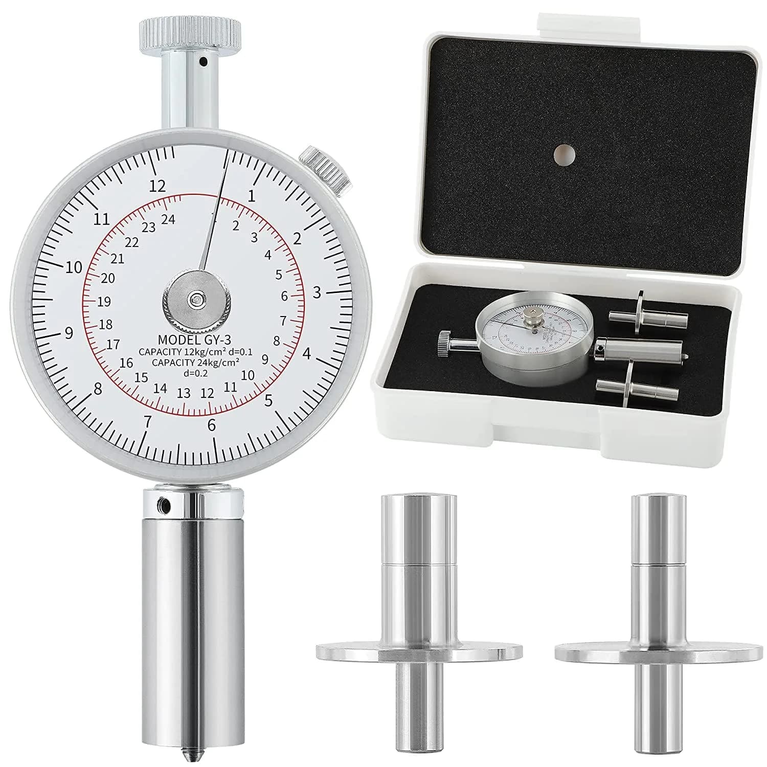NEWTRY Fruit Penetrometer Handheld Hardness Tester with 2 Types of Probes | Precise Fruit Hardness Measurement
