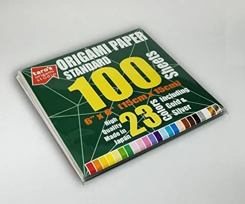 Taro's Origami Studio Standard 6 Inch Square Paper 100 Sheets (15.24 cm) | 23 Colors Including Gold & Silver thumbnail 3