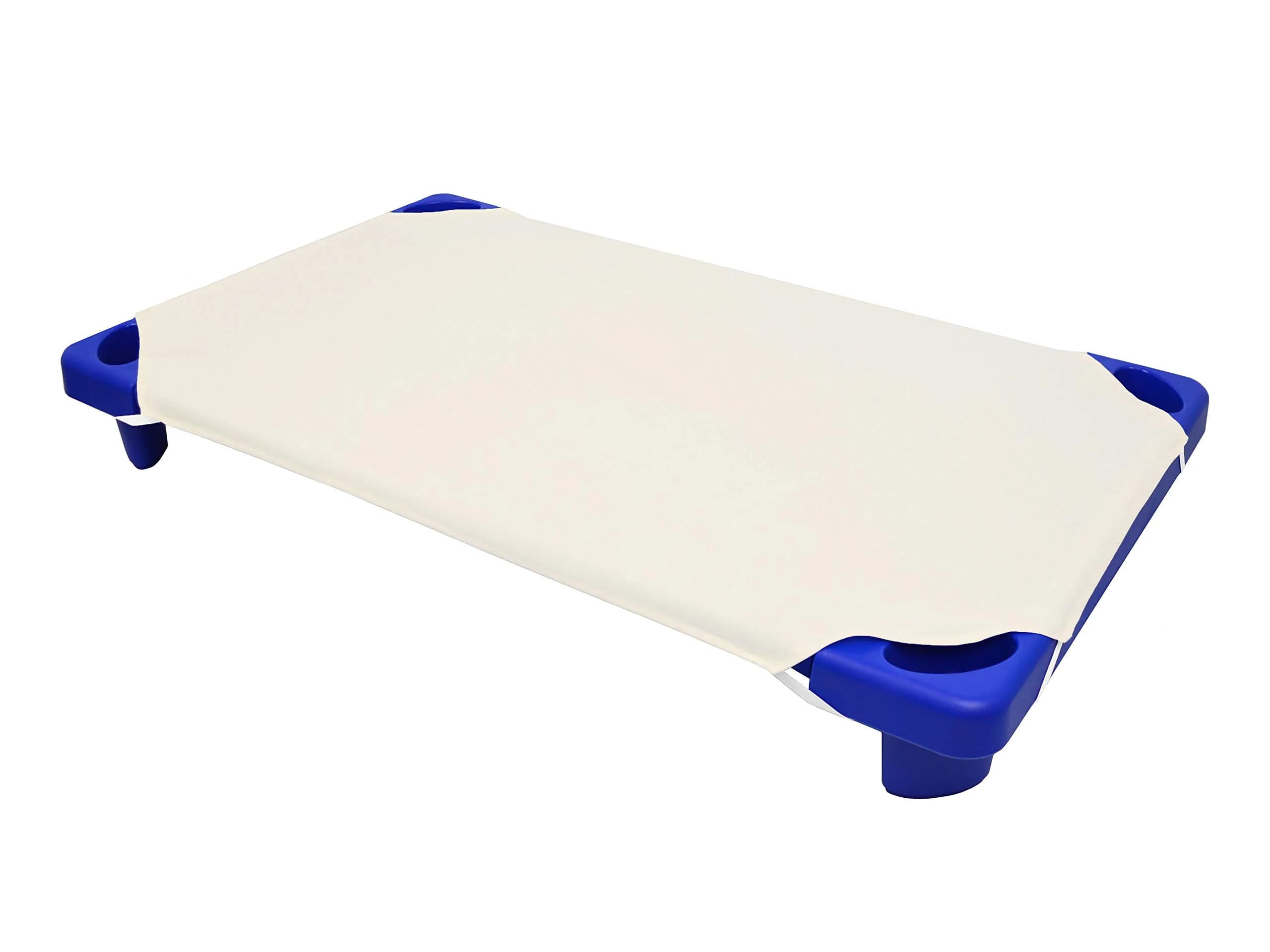 American Baby Company Natural Cotton Percale Toddler Cot Sheet 58cm x 102cm (23" x 40") | Soft Breathable Daycare Sheet