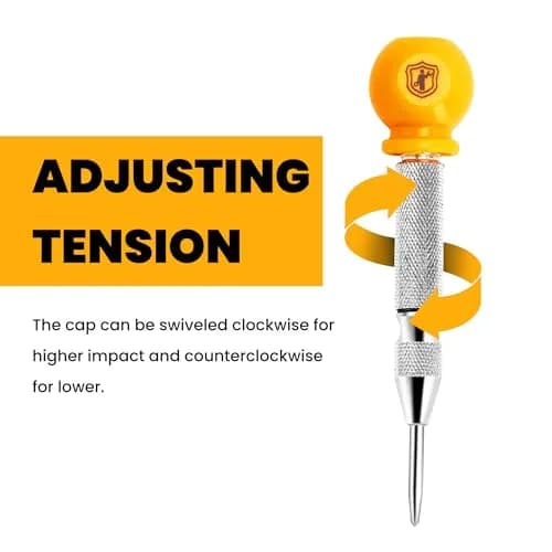 MULWARK 5" Spring-Loaded Steel Center Hole Punch Marker | Adjustable Impact, Rustproof thumbnail 5