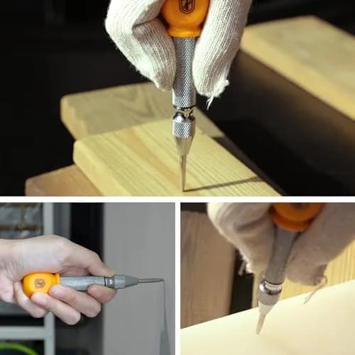 MULWARK 5" Spring-Loaded Steel Center Hole Punch Marker | Adjustable Impact, Rustproof thumbnail 4