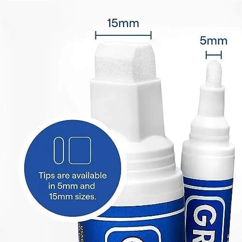 Rainbow Chalk Markers Grout Pen Cream Tile Grout Paint Marker Restorer 20ml (0.676 Fl Oz) | Waterproof Grout Line Refresher for Kitchen & Bathroom thumbnail 3