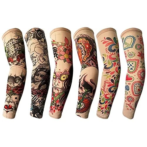 YARIEW Temporary Tattoo Sleeves for Men Arm Sleeves | Realistic Sun Protection & Party Decor (70-120 chars) thumbnail 1
