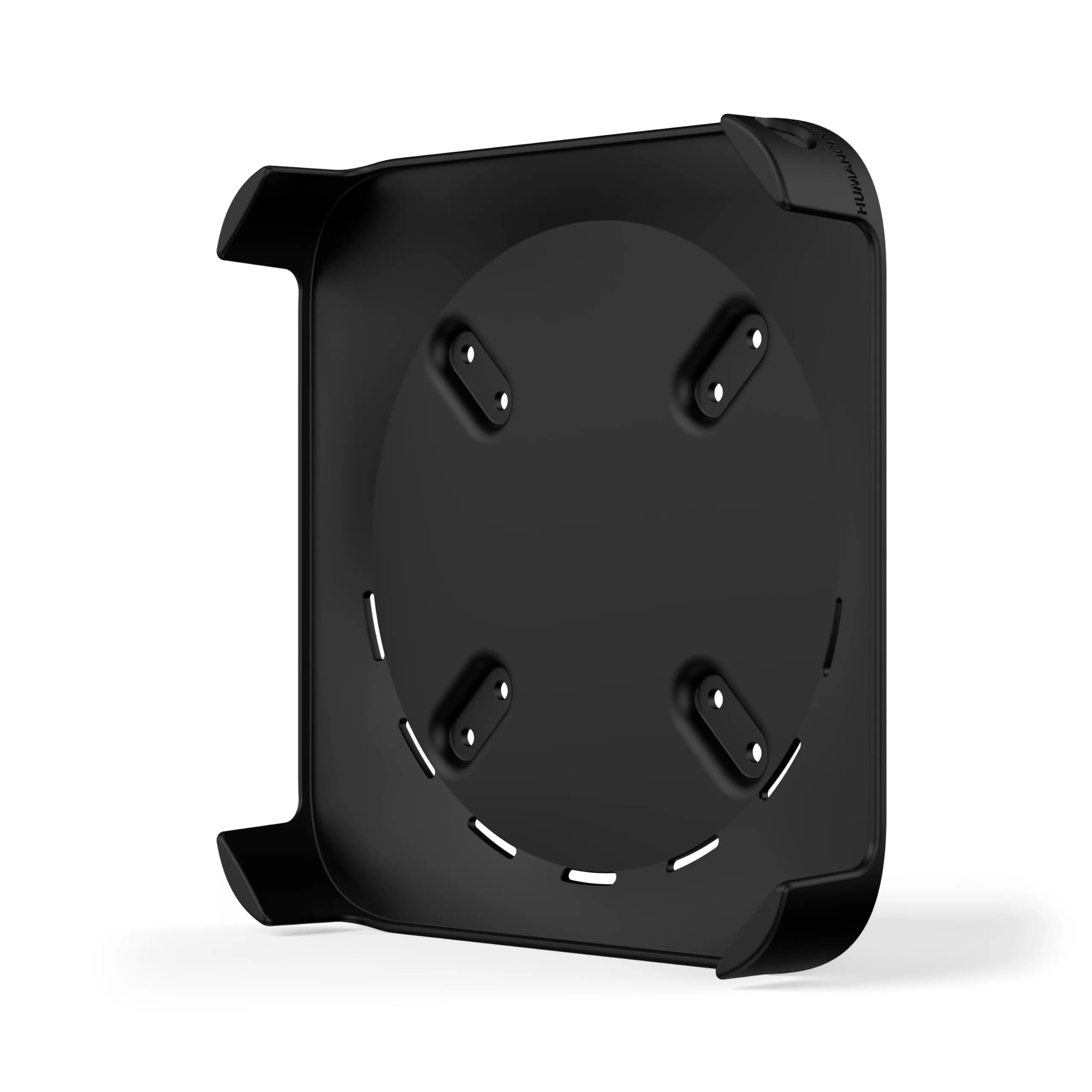 HumanCentric Mac mini Mount | VESA 75/100mm, Under Desk, Wall Mount, Black Plastic - main product image