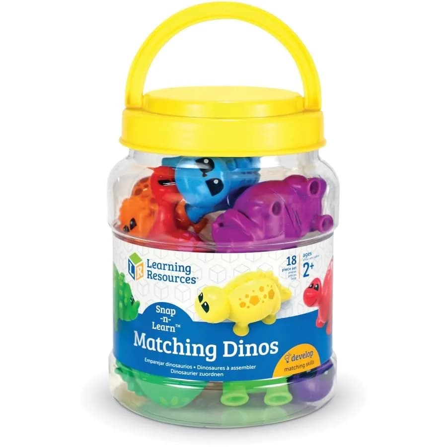 Learning Resources Snap-n-Learn Matching Dinos - Dinosaur Toys, 9-Piece Set | Educational Toddler Fine Motor Skills thumbnail 5