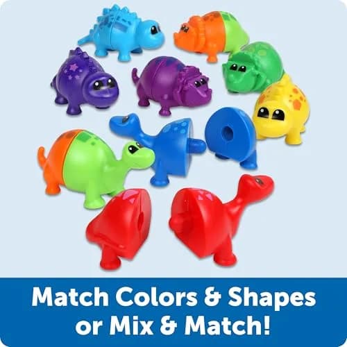 Learning Resources Snap-n-Learn Matching Dinos - Dinosaur Toys, 9-Piece Set | Educational Toddler Fine Motor Skills thumbnail 6