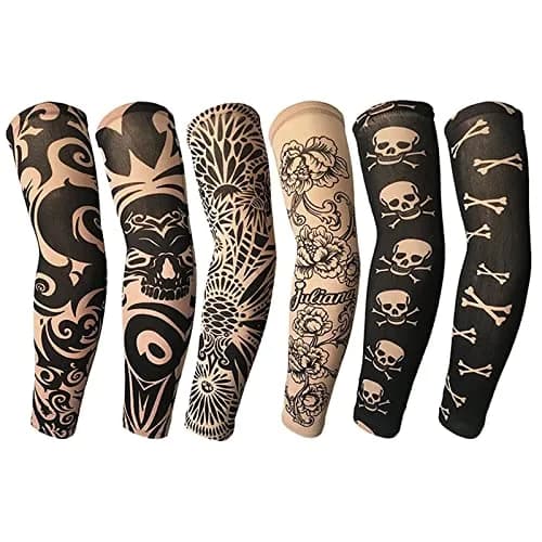 YARIEW Temporary Tattoo Sleeves for Men Arm Sleeves | Realistic Sun Protection & Party Decor (15.4 inch, stretchable) thumbnail 1