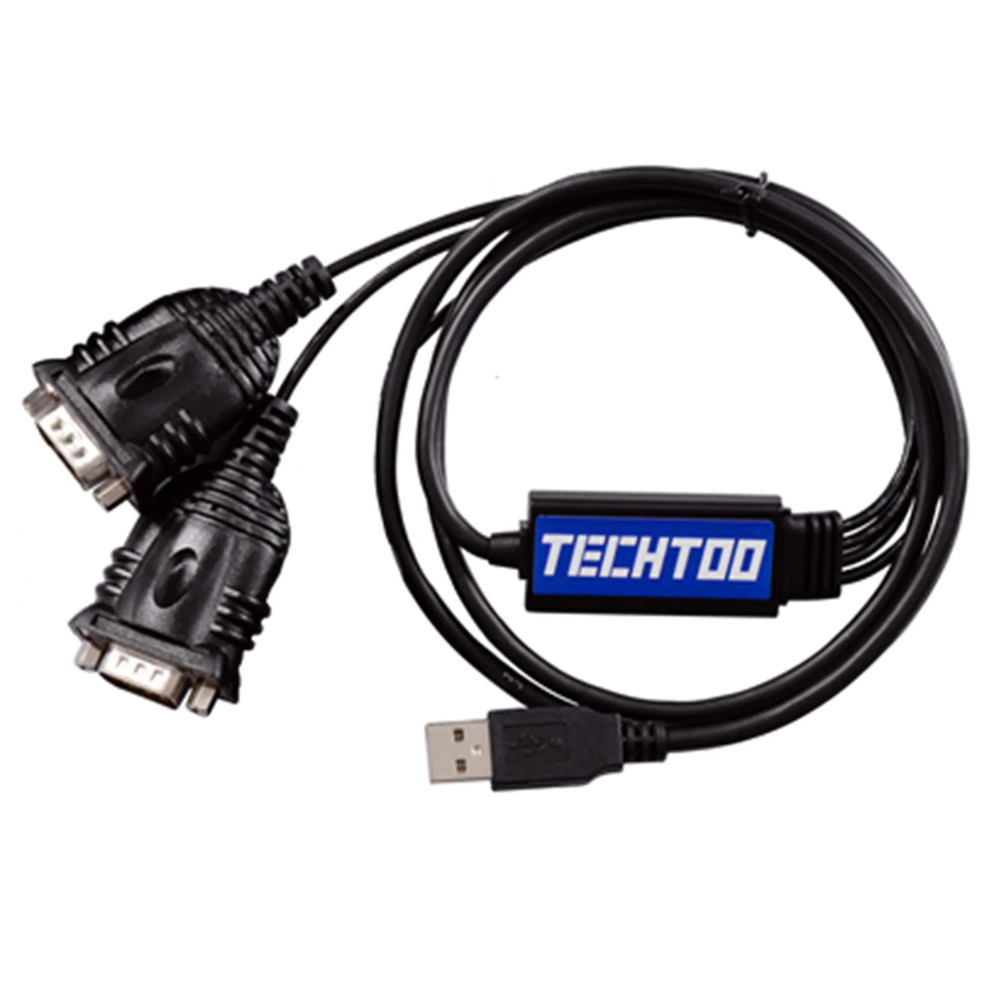TECHTOO FTDI Chip USB to RS232 Serial Adapter Cable 1m (3ft) Male-to-Male | Connects PCs to Serial Devices