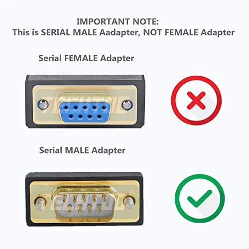 TECHTOO FTDI Chip USB to RS232 Serial Adapter Cable 1m (3ft) Male-to-Male | Connects PCs to Serial Devices thumbnail 7