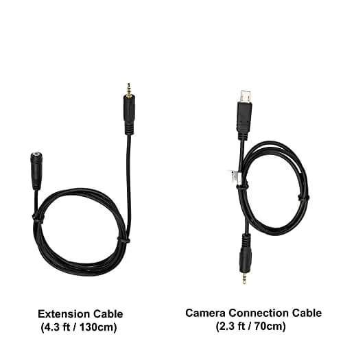 KIWIFOTOS Remote Shutter Release Cord for Sony Alpha A7 IV A7 III A7R V A6600 A6000 ZV-1 | 70cm + 130cm Extension thumbnail 3