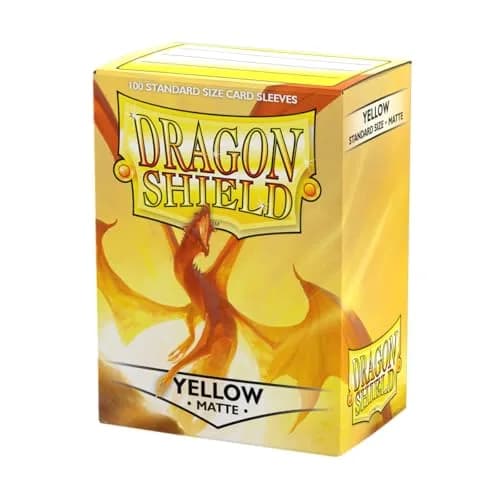 Dragon Shield Standard Size Matte Card Sleeves Yellow 100 CT | Non-Toxic & BPA-Free Card Protection — Yellow