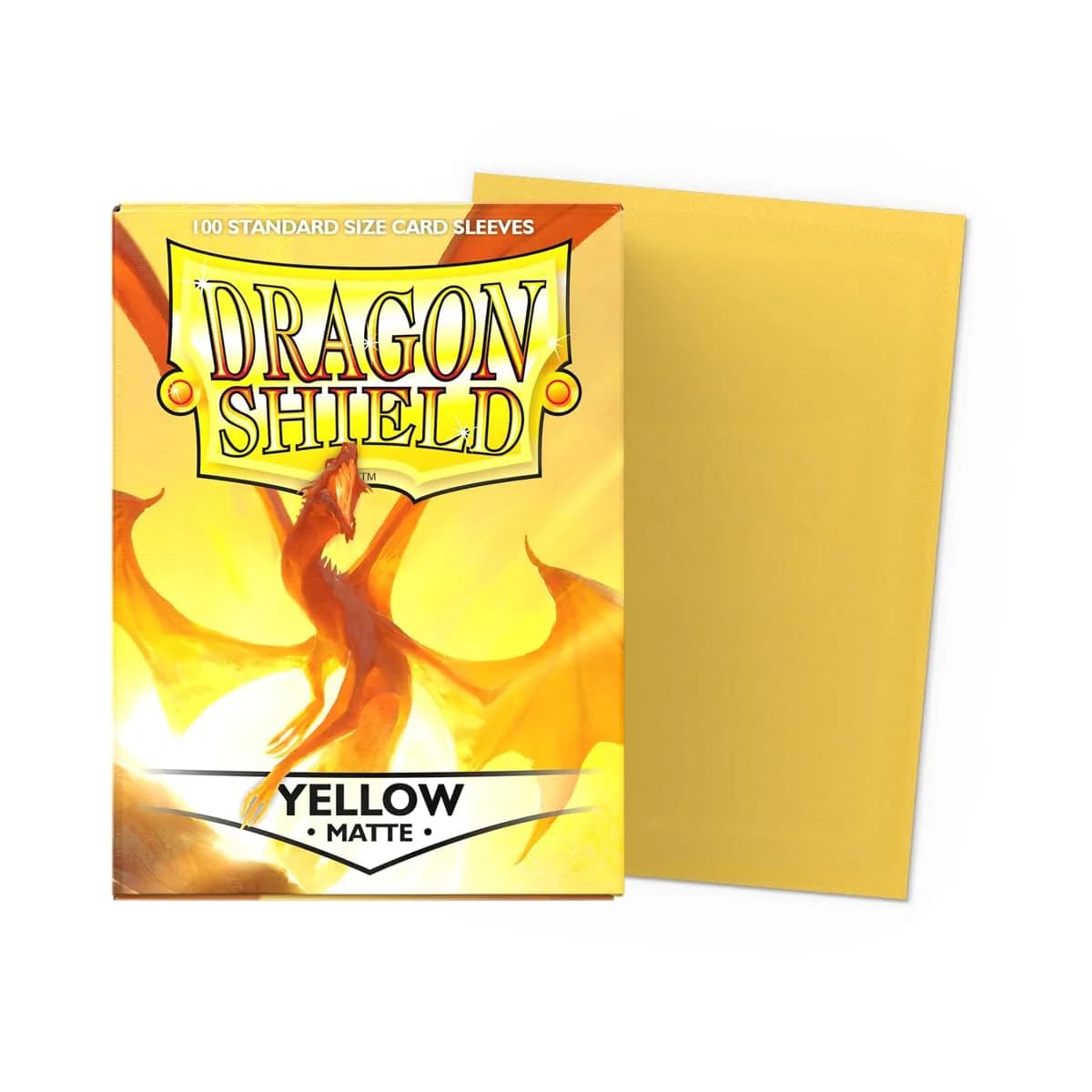 Dragon Shield Standard Size Matte Card Sleeves Yellow 100 CT | Non-Toxic & BPA-Free Card Protection