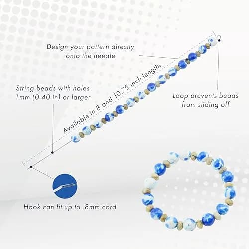 Beadalon Elastic Cord Beading Needle 10.75 Inches | Easy Threading Tool for Jewelry Making thumbnail 4