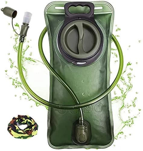 CHERINTI 2L Hydration Bladder with Tube | Military Green, 2L (67.6 Fl Oz) thumbnail 1
