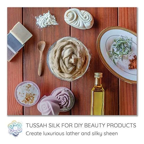 Living Dreams Yarn Golden Tussah Silk Fiber 50g (1.76 oz) | Premium Grade for Cold Process Soaps, Spinning, Felting thumbnail 2