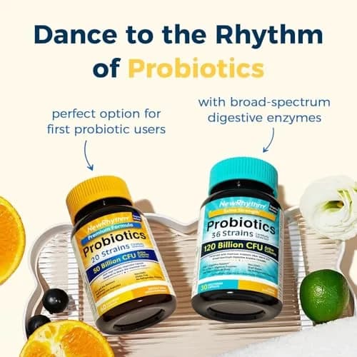 NewRhythm Probiotics 50 Billion CFU 60 Veggie Capsules | Targeted Release for Gut Health thumbnail 6