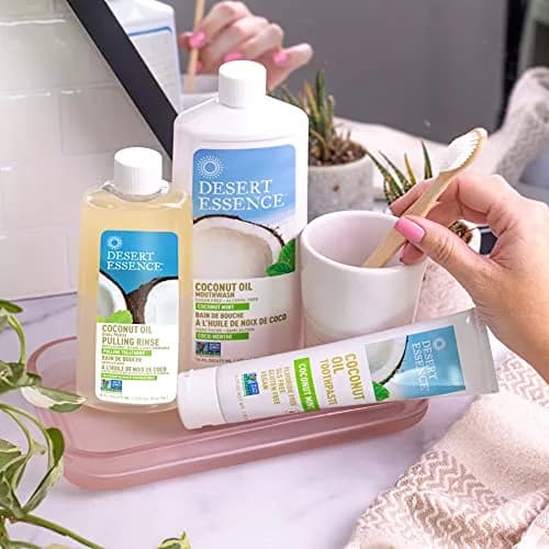 Desert Essence Coconut Oil Dual Phase Mouthwash, 8 Fl Oz | Organic, Vegan, Alcohol-Free Mouth Rinse thumbnail 7