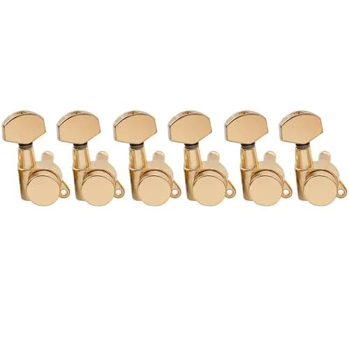 Musiclily Pro 6-Inline Locking Guitar Tuning Machine Heads Gold | 15:1 Gear Ratio thumbnail 1