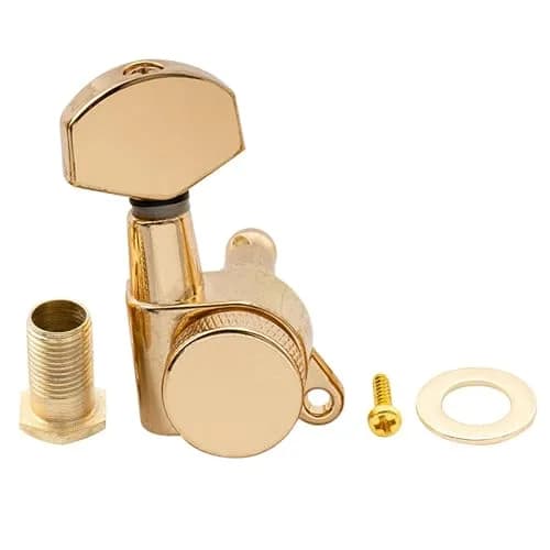 Musiclily Pro 6-Inline Locking Guitar Tuning Machine Heads Gold | 15:1 Gear Ratio thumbnail 4