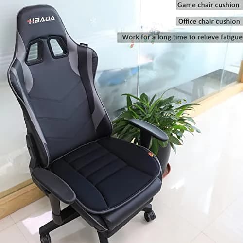 RaoRanDang Black Memory Foam Car Seat Cushion Pad | 54 cm x 46 cm x 3 cm thumbnail 6