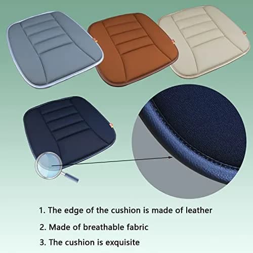 RaoRanDang Black Memory Foam Car Seat Cushion Pad | 54 cm x 46 cm x 3 cm thumbnail 8