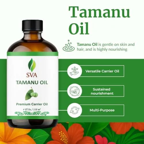 SVA ORGANICS Tamanu Oil 4 Fl Oz (118 mL) - Pure Carrier Oil for Face, Skin, Hair & Scalp thumbnail 2