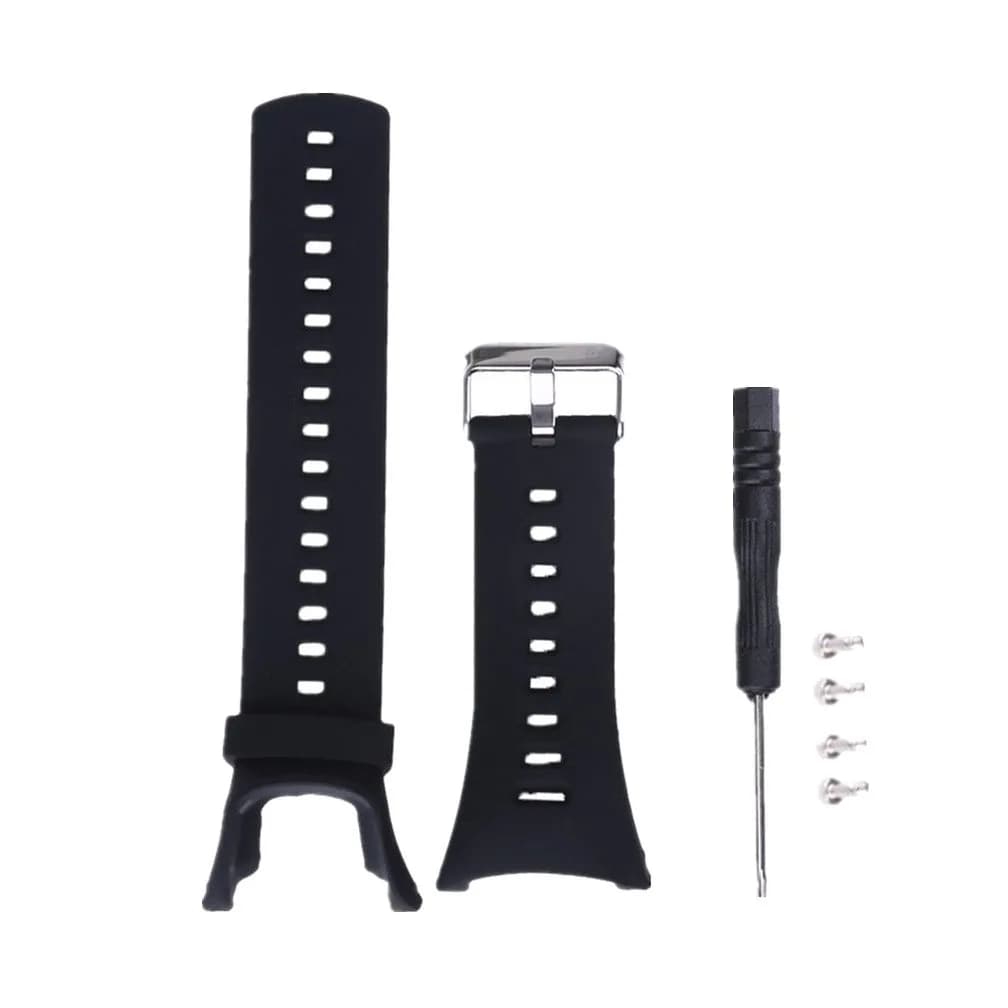 Muovrto Silicone Watch Band for Suunto Ambit 1/2/3 Series - 23mm Width, Adjustable Length — Black