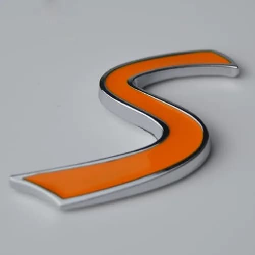 Zorratin Orange 3D Metal Emblem with Self-Adhesive for Mini Cooper | Weatherproof & Fade-Resistant thumbnail 2