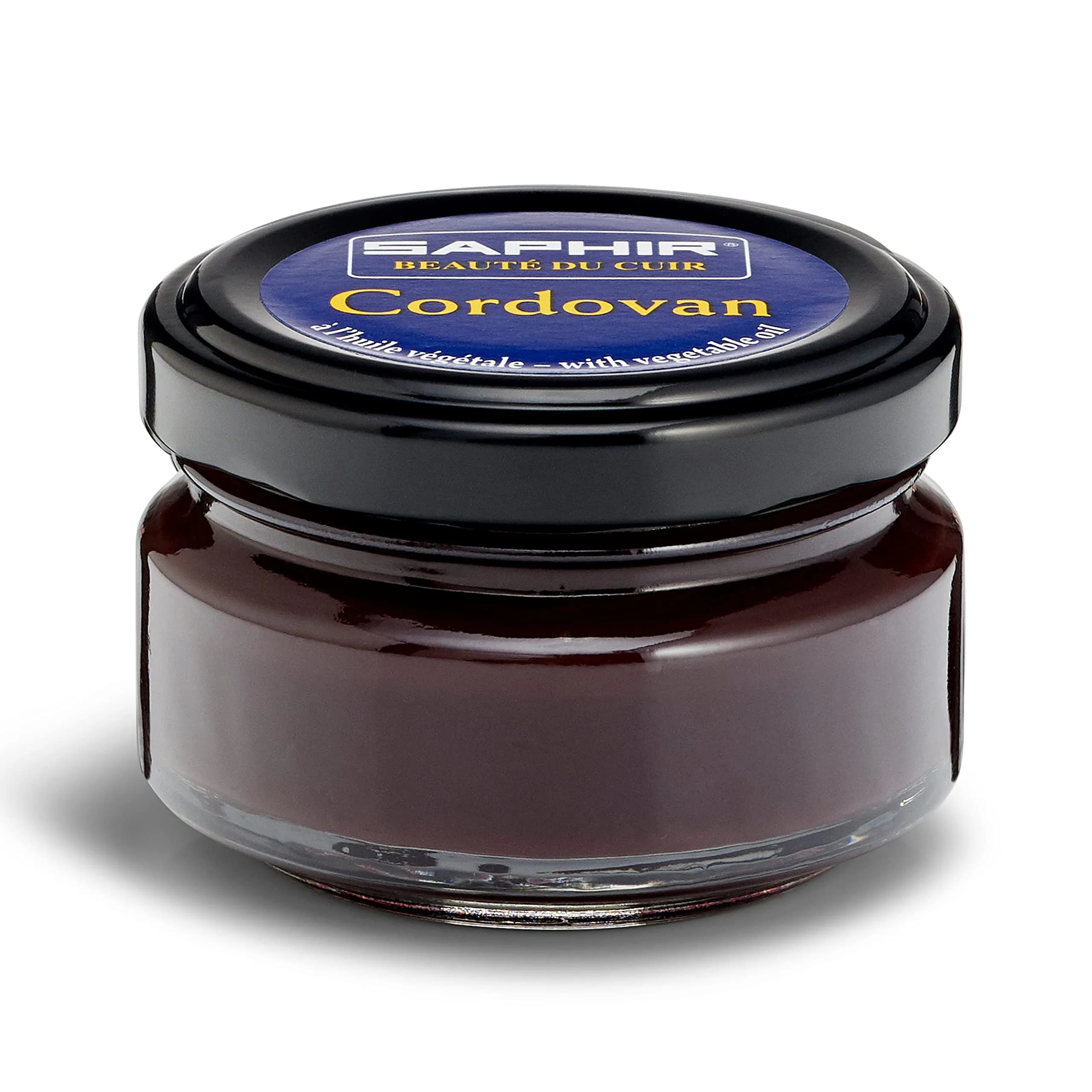 Saphir Crème Cordovan Shoe Polish 50ml (1.69 Fl Oz) | Natural Formula for Cordovan Leather — Cordovan