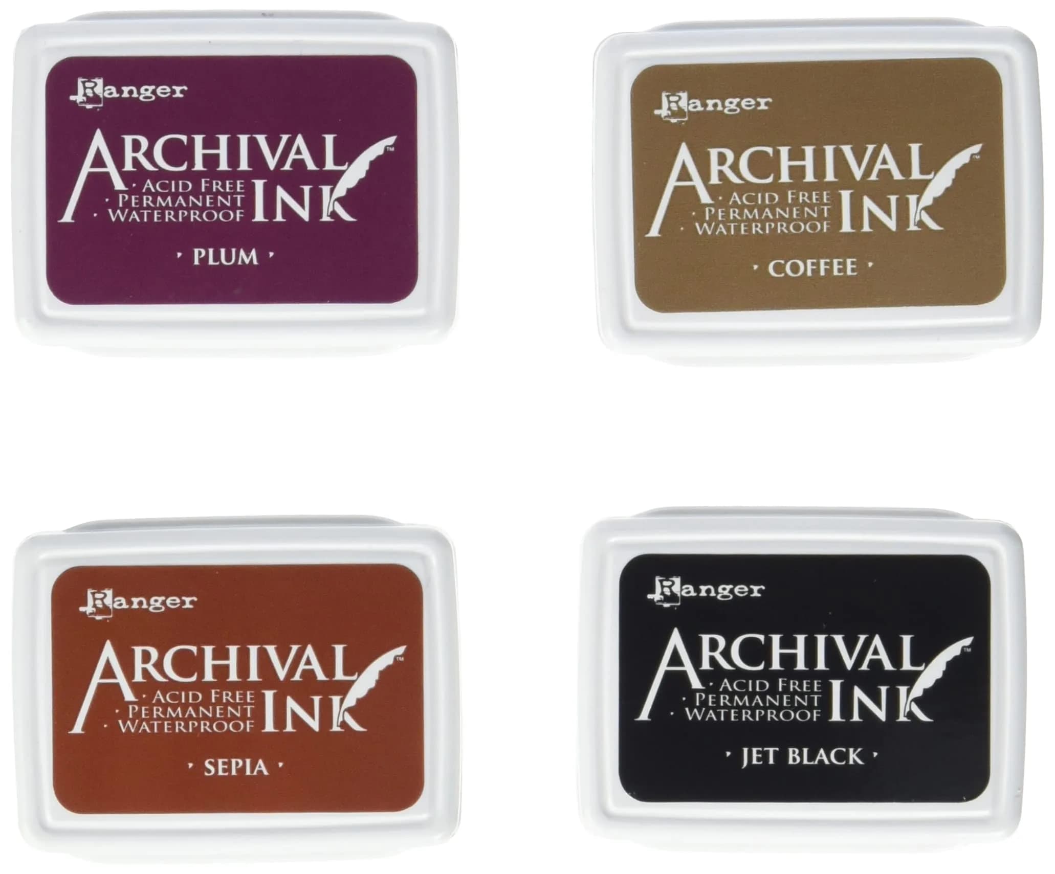 Ranger Archival Mini Ink Pad Set 2 | Acid-Free, Water-Resistant, Photo Safe - main product image